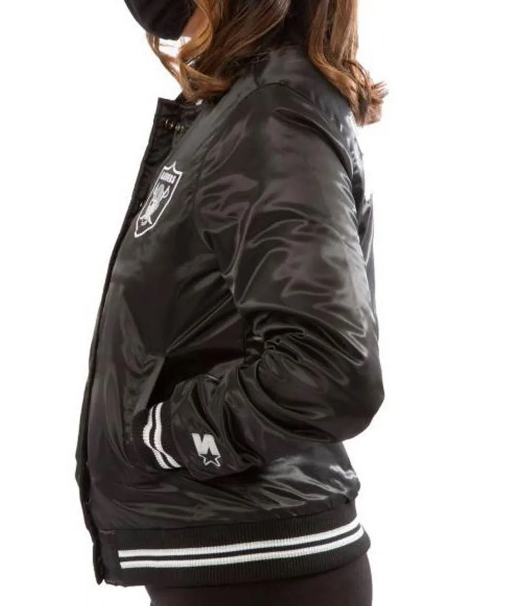 Women’s Raiders Las Vegas Satin Starter Jacket WorthVee