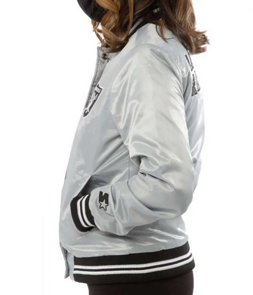 Women’s Raiders Las Vegas Satin Starter Jacket WorthVee