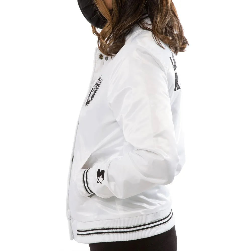 Women’s Raiders Las Vegas Satin Starter Jacket WorthVee
