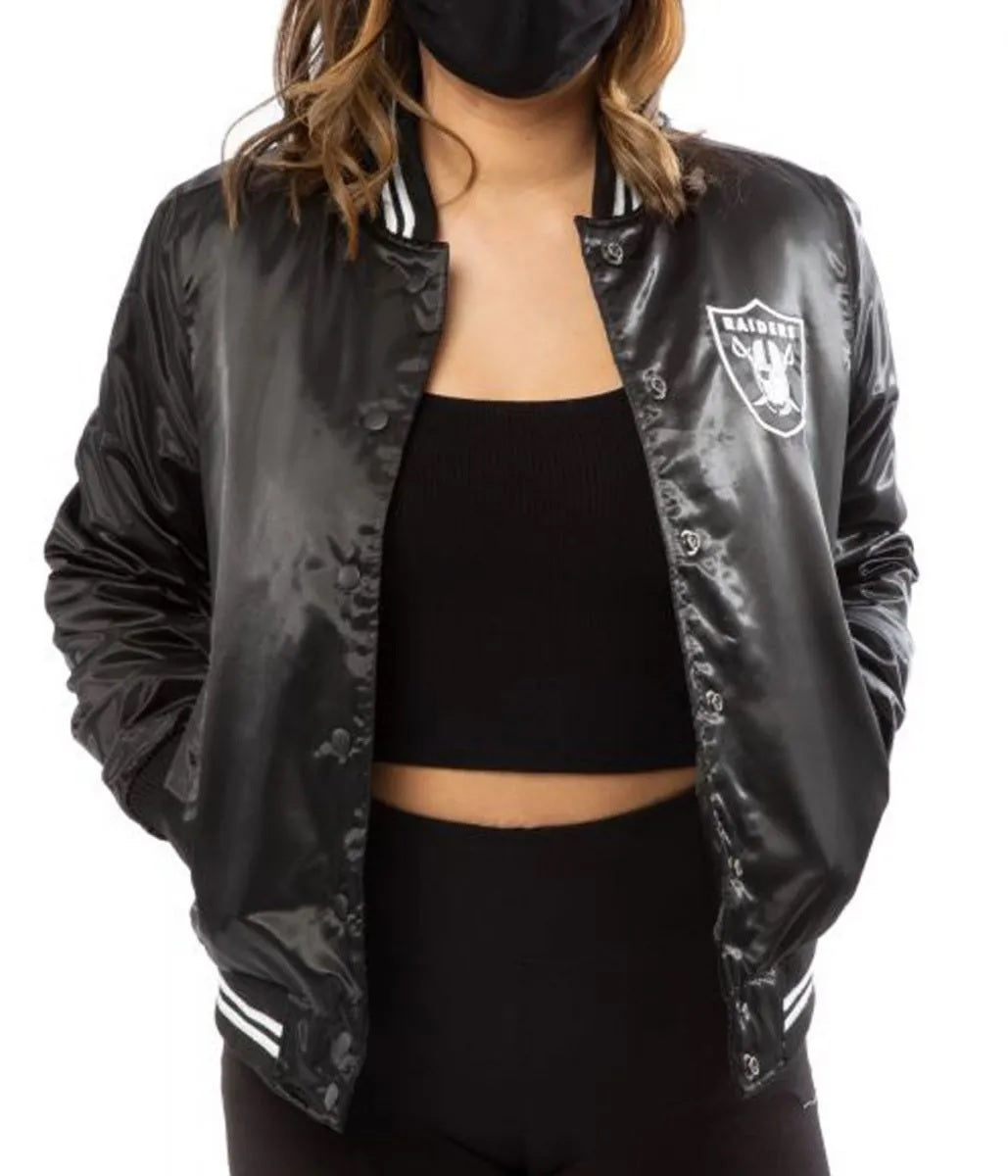 Women’s Raiders Las Vegas Satin Starter Jacket WorthVee
