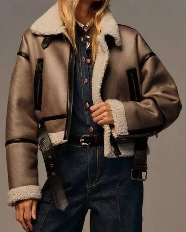 The Young and the Restless Katie Abbott Brown Leather Jacket WorthVee