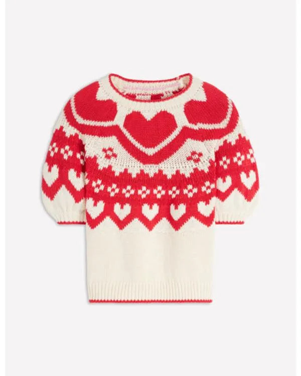 This Morning 2026 Cat Deeley Puff Sleeve Hearts Sweater