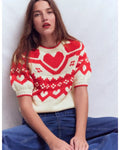 This Morning 2026 Cat Deeley Puff Sleeve Hearts Sweater