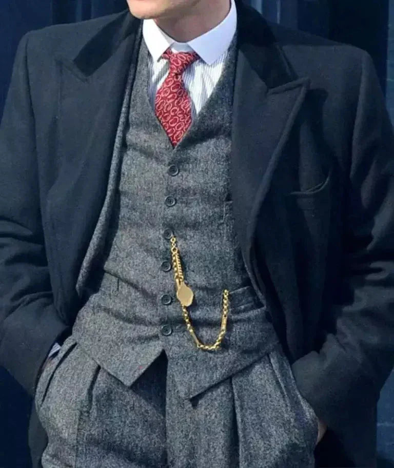 Thomas Shelby Gangster Long Wool Coat Clanton Jacket