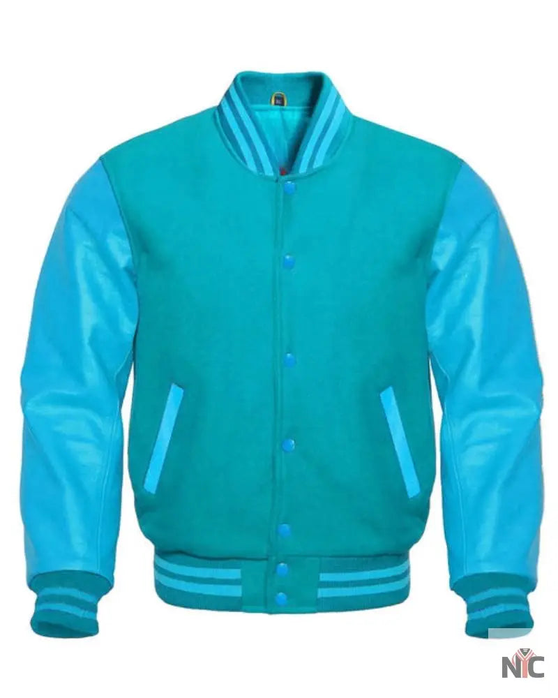 Tiffany Blue Varsity Jacket Clanton Jacket