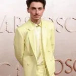 Timothée Chalamet 97th Oscars Leather Tuxedo