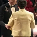 Timothée Chalamet 97th Oscars Leather Tuxedo