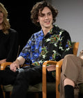 Timothée Chalamet Blue And Black Shirt
