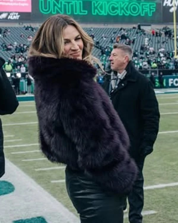 Today Show Erin Andrews Purple Fur Coat
