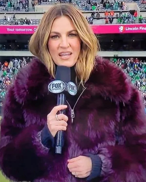 Today Show Erin Andrews Purple Fur Coat