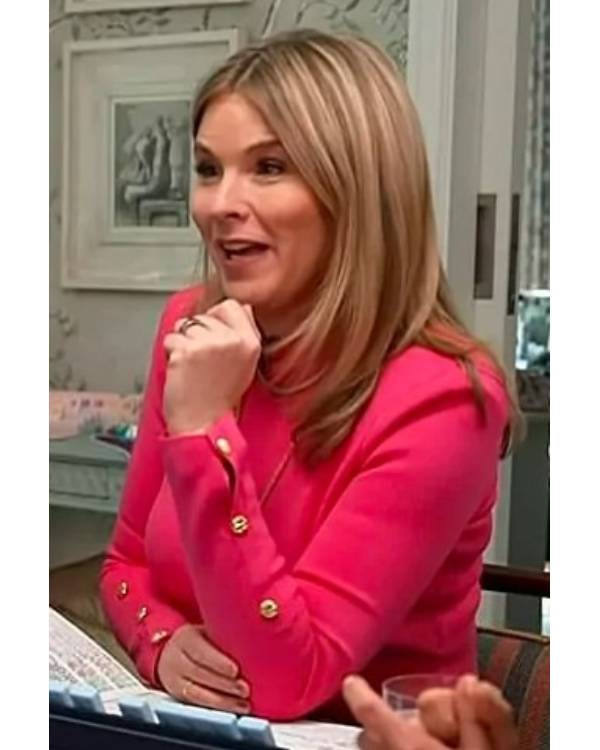 Today Show Jenna Bush Hager Pink Top Clanton Jacket