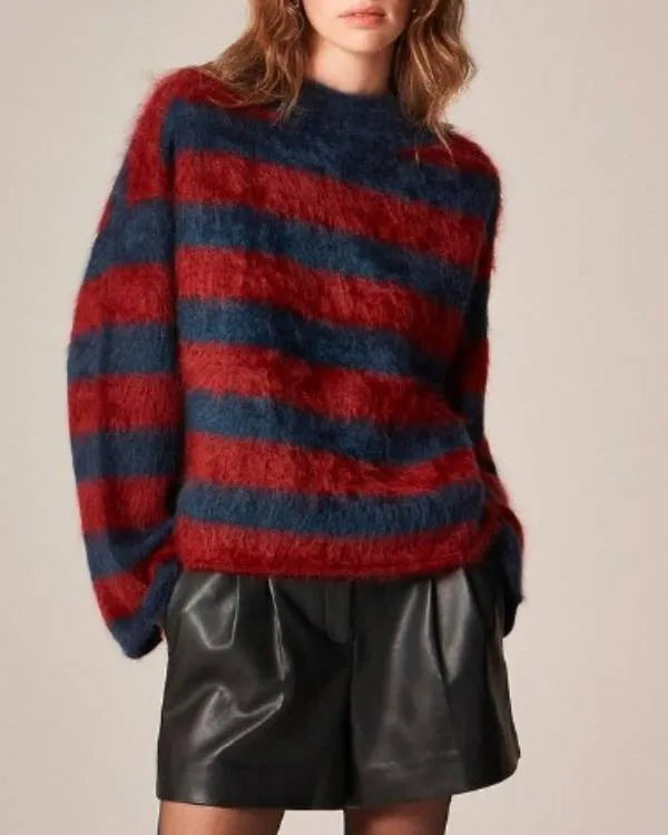 Today Jenna Bush Hager Blue and Red Stripe Sweater