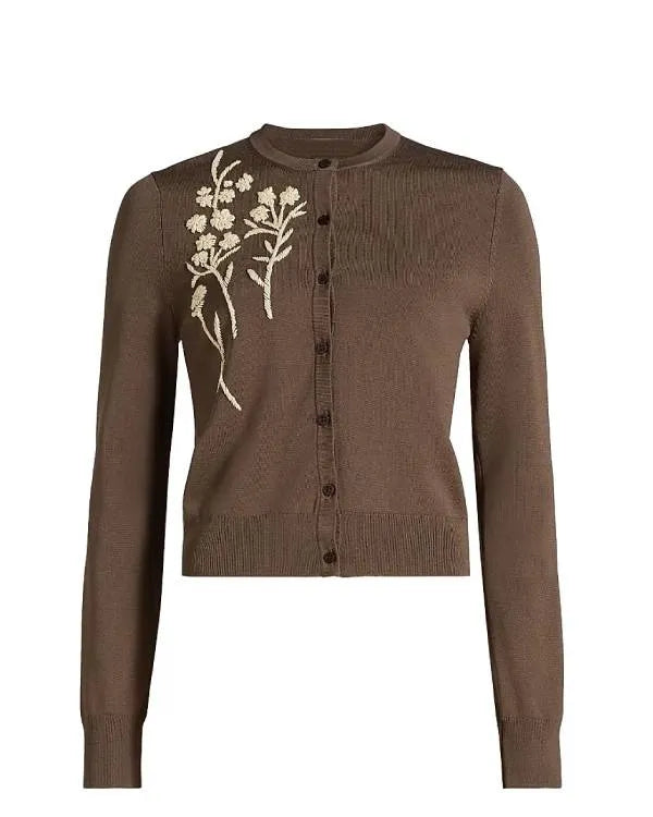 Today Jenna Bush Hager Brown Floral Cardigan