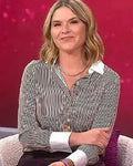 Today Jenna Bush Hager Brown Striped Shirt
