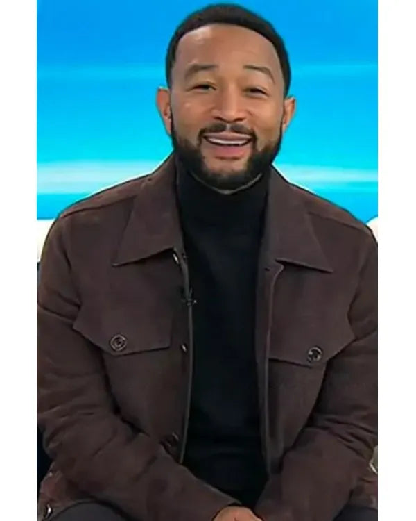 Today John Legend Brown Suede Trucker Jacket