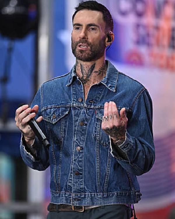 Today Show Adam Levine Maroon 5 Performance Blue Denim Jacket Clanton Jacket
