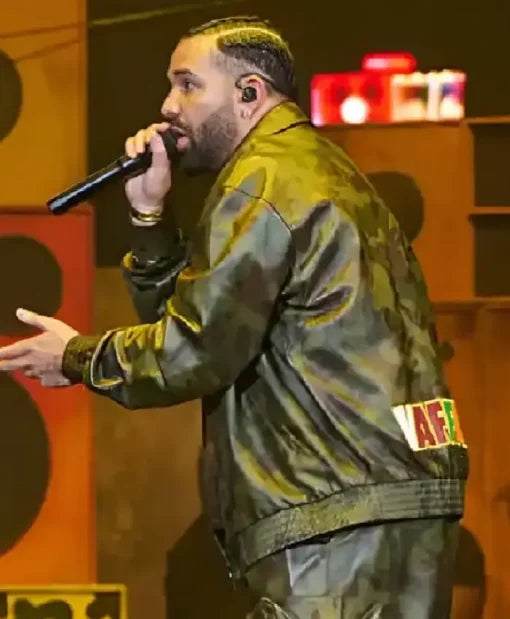 Toronto Drake Camo Leather Jacket