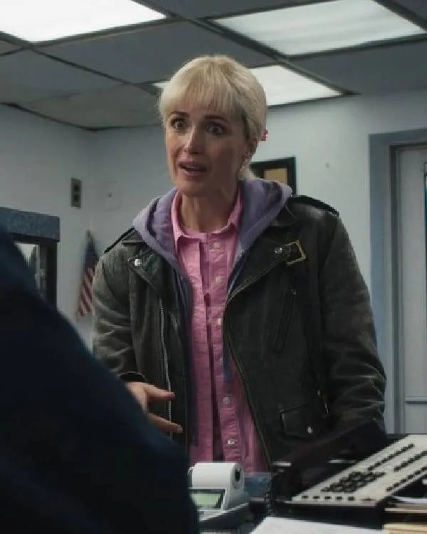 Tow 2026 Rose Byrne Grey Leather Jacket