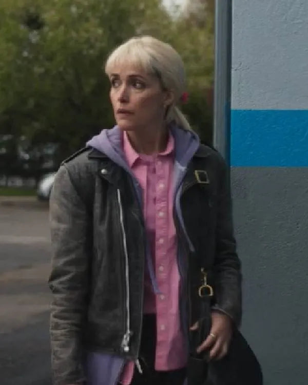 Tow 2026 Rose Byrne Grey Leather Jacket