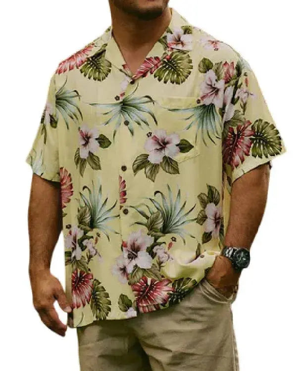 Trap House Dave Bautista Yellow Floral Shirt WorthVee