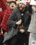 Travis Kelce Louis Vuitton Grey Coat - Clanton Jacket