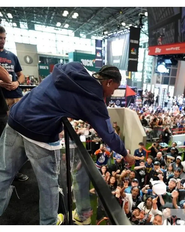 Travis Scott Fanatics Fest NYC 2025 Blue Hoodie Clanton Jacket