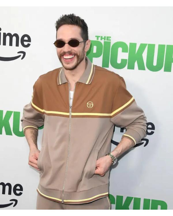 The Pickup 2025 Premiere Pete Davidson Brown Jacket Clanton Jacket
