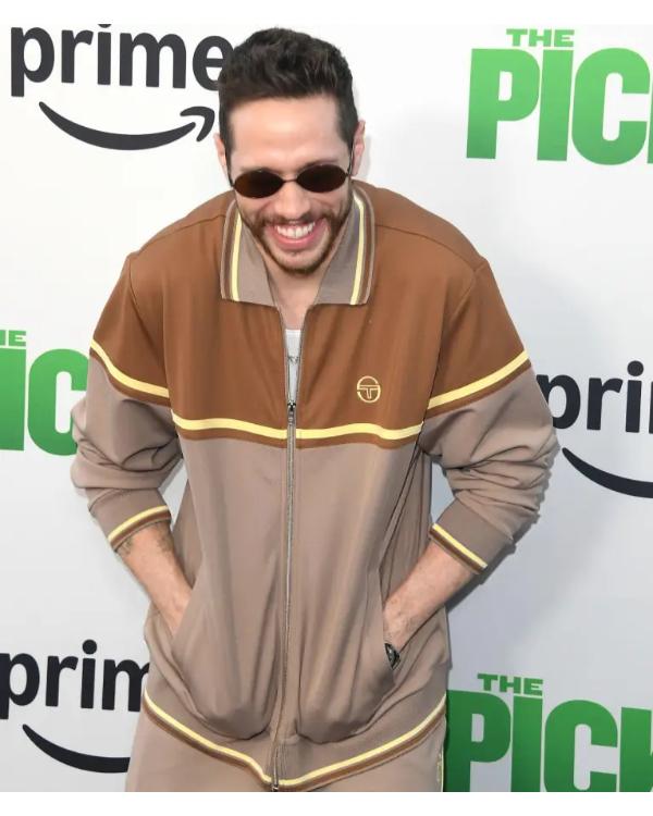 The Pickup 2025 Premiere Pete Davidson Brown Jacket Clanton Jacket
