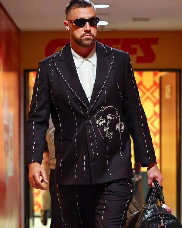 Travis Kelce Chiefs Star Custom Suit