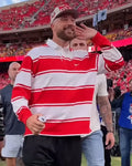 Travis Kelce Cincinnati vs Nebraska Game Striped Rugby Shirt WorthVee