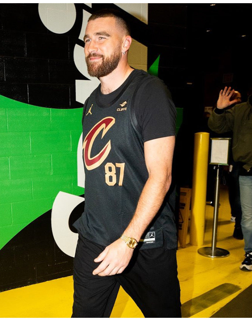 Travis Kelce Cleveland Cavaliers 87 Jersey Clanton Jacket