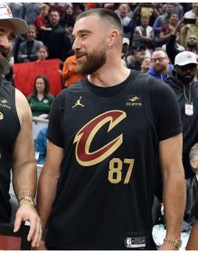 Travis Kelce Cleveland Cavaliers 87 Jersey Clanton Jacket
