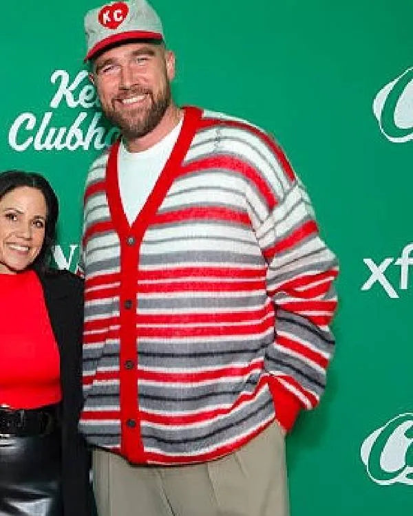 Travis Kelce The New Heights Party Striped Cardigan