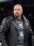 Triple H WWE Raw 2022 Black Leather Jacket WorthVee