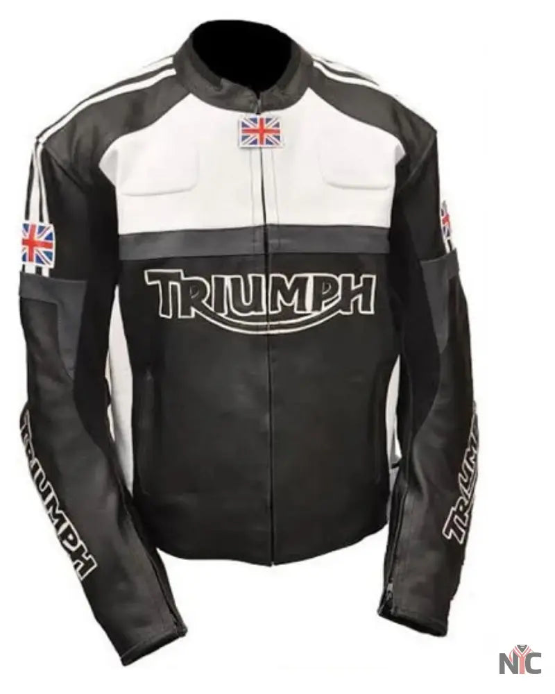 Triumph Motorcycle Racing Leather Jacket Clanton Jacket