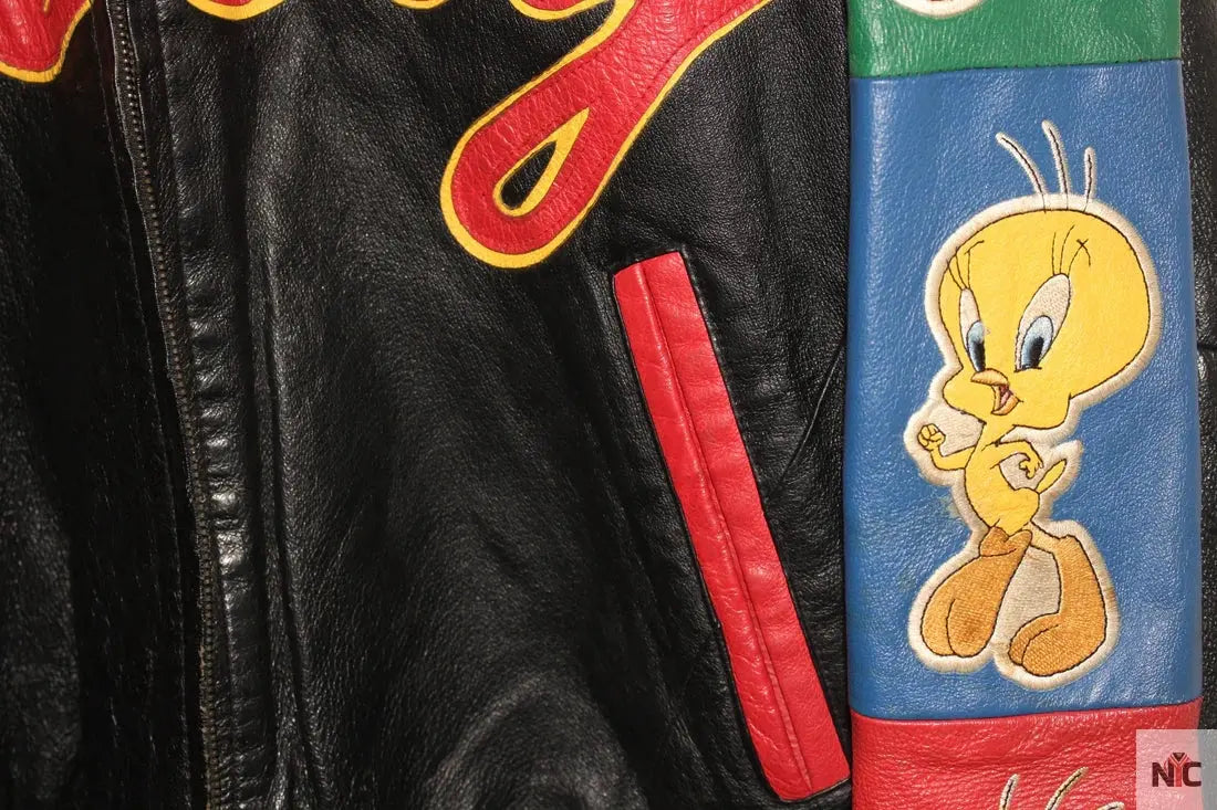 Tweety Bird Looney Tunes Leather Jacket Clanton Jacket