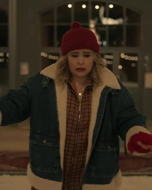 Twelve Dates ‘Til Christmas Mae Whitman Blue Denim Jacket WorthVee