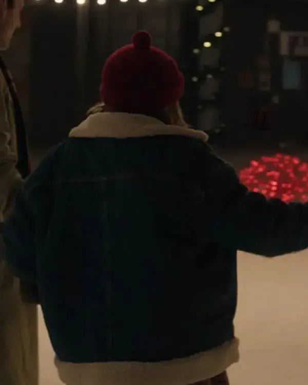 Twelve Dates ‘Til Christmas Mae Whitman Blue Denim Jacket WorthVee