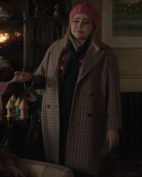 Twelve Dates ‘Til Christmas Mae Whitman Plaid Coat WorthVee