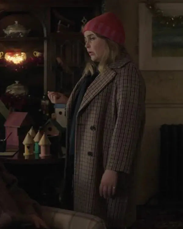 Twelve Dates ‘Til Christmas Mae Whitman Plaid Coat WorthVee