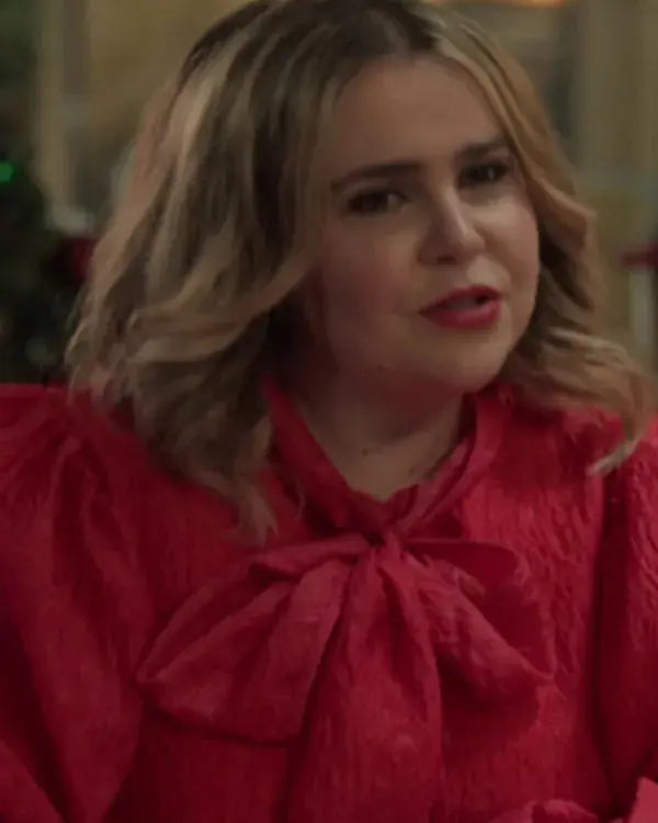 Twelve Dates Til Christmas S01 Mae Whitman Pink Bow Tie Shirt WorthVee