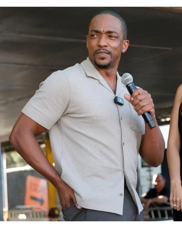 Twisted Metal S02 Anthony Mackie Photo Call Shirt Clanton Jacket