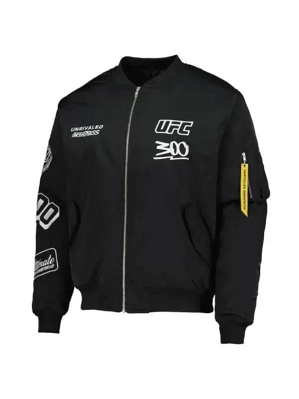 UFC 300 Unrivaled Greatness Black Bomber Jacket WorthVee