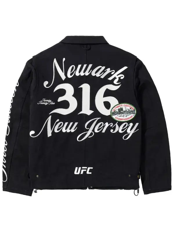 UFC 316 Unisex Patchwork Black Canvas Jacket WorthVee