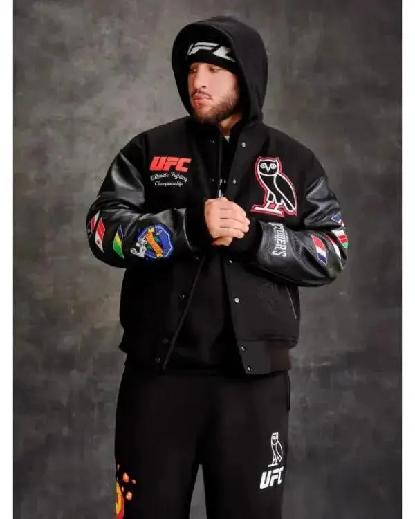 UFC Championship Black Varsity Jacket WorthVee