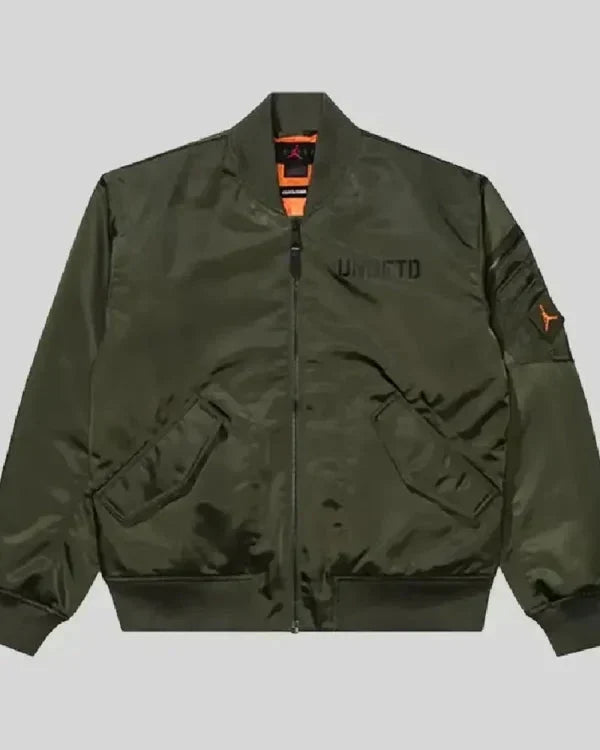 UNDEFEATED X Jordan Khaki Green Bomber Jacket Clanton Jacket