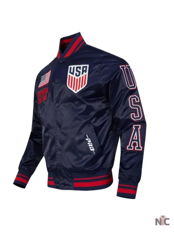 US Soccer 2025 USA Blue Varsity Jacket Clanton Jacket