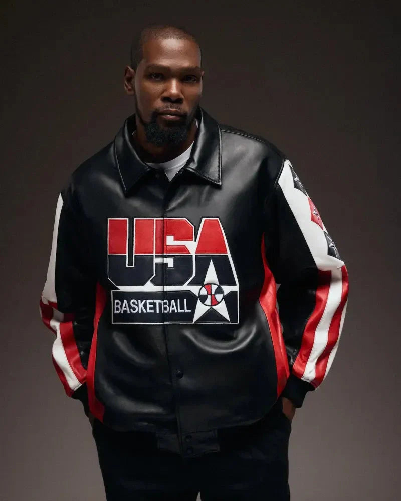 USA Basketball Kevin Durant Leather Jacket Clanton Jacket