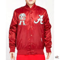 University of Alabama Classic Red Satin Jacket Clanton Jacket