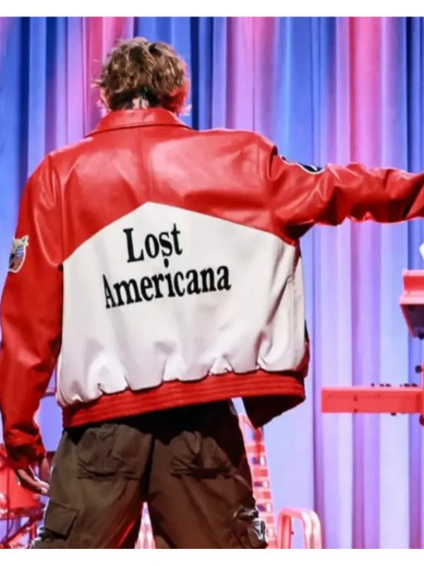 The Tonight Show MGK Lost Americana Red Jacket Clanton Jacket